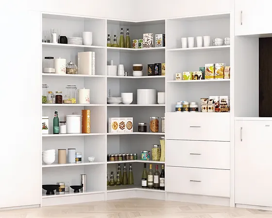 kitchen Custom Pantry with Drawer Organizers