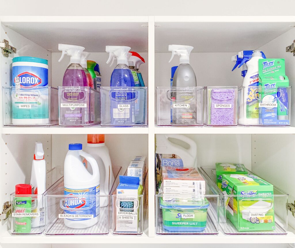 Cabinet Organizers for Cleaning Supplies