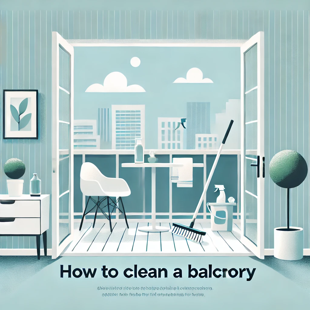 how to clean a balcony