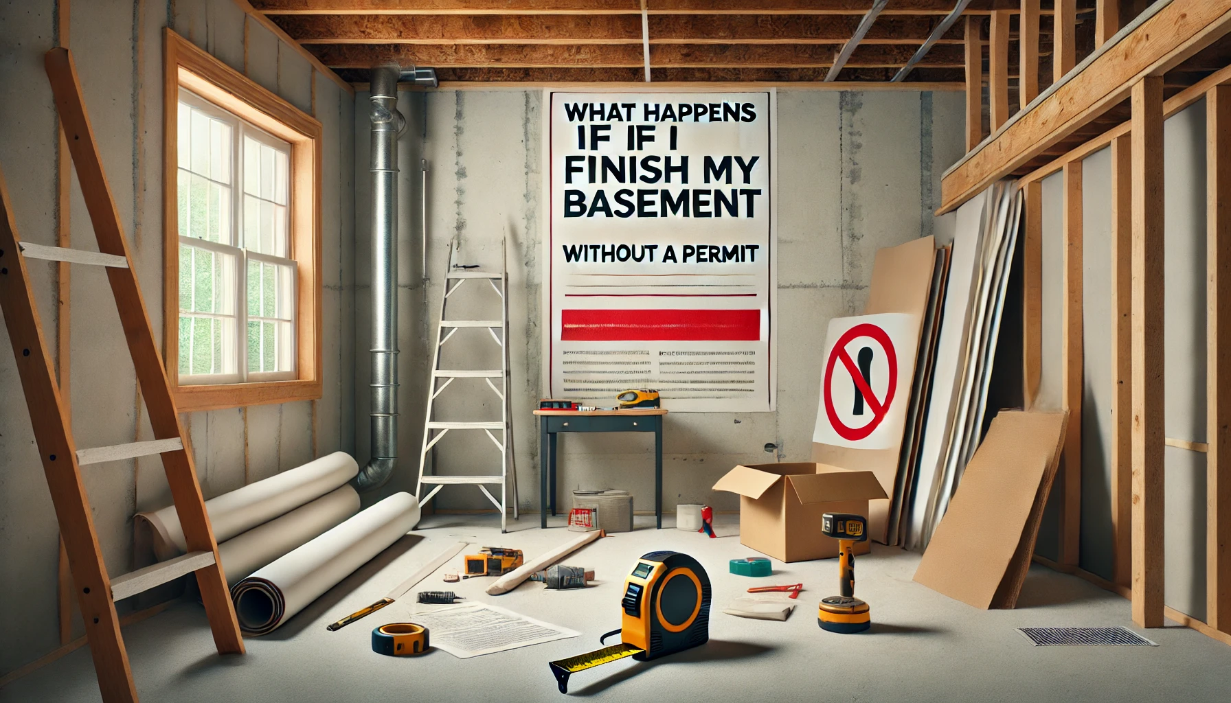 what happens if i finish my basement without a permit?