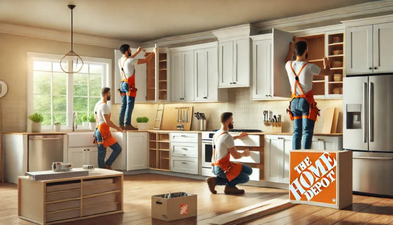 How much does Home Depot charge to install kitchen cabinets